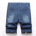 thumbnail image 4 of LSLJS Short d'Été pour Homme Micro-Élastique à Fermeture Éclair, Short Cinq Points, Demi-Short en Jean, Cadeaux pour Hommes, 4 of 9