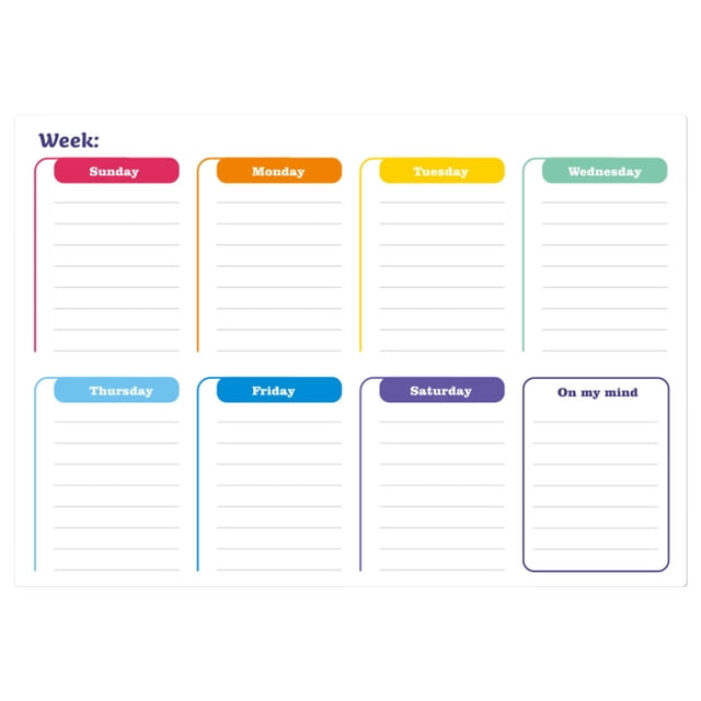 Magnetic Monthly Refrigerator Schedule | Custom Erasable Message Board | PET Whiteboard | Soft Writable Surface | 30x43cm | Family & Office Organization Tool