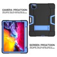 thumbnail image 3 of Mignova for iPad Pro 11 2020 Case,Hybrid Heavy Duty Three Layer Full-Body Shockproof Armor Defender Rugged Protective Case Cover with Stand for Apple iPad Pro 11 Inch Case 2020/2018(Black/Blue), 3 of 6