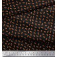 thumbnail image 2 of Soimoi Cotton Poplin Fabric French Horn Musical Instrument Decor Fabric Printed Yard 56 Inch Wide, 2 of 3