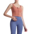 thumbnail image 2 of Soutien-gorge de Sport à Fermeture Éclair devant pour Femmes, Confortable, Rembourré, Gainant, Extensible, Forte Poitrine, Fermeture Éclair devant, Haut Court, Camisole, 2 of 8