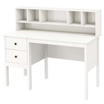 Pemberly Row Computer Desk 48" Writing Table w/ Power Outlets White