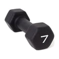 thumbnail image 1 of CAP Barbell, Black Neoprene Dumbbell, 7lb, Single, 1 of 5