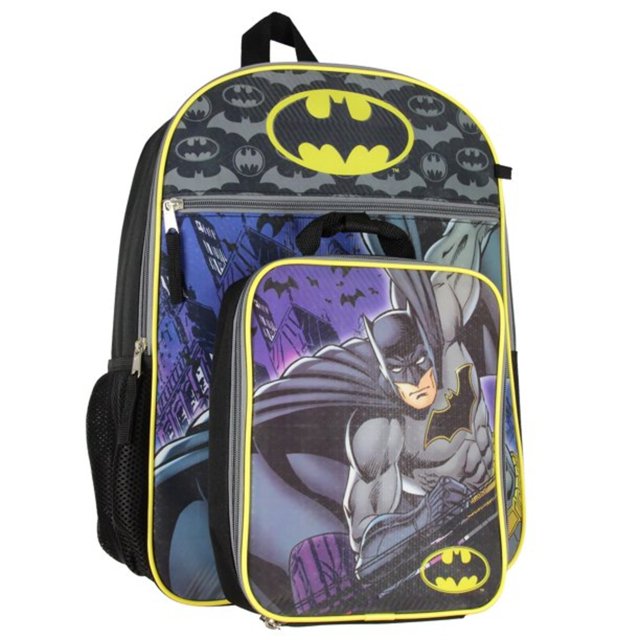 DC Comics Batman Classique Ensemble de Sac à Dos 5 Pcs pour Enfants 16 Pouces