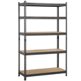 thumbnail image 3 of Fullfurnique 73.5″ Height 5 Tiers Adjustable Boltless Storage Shelf, Black, 3 of 8