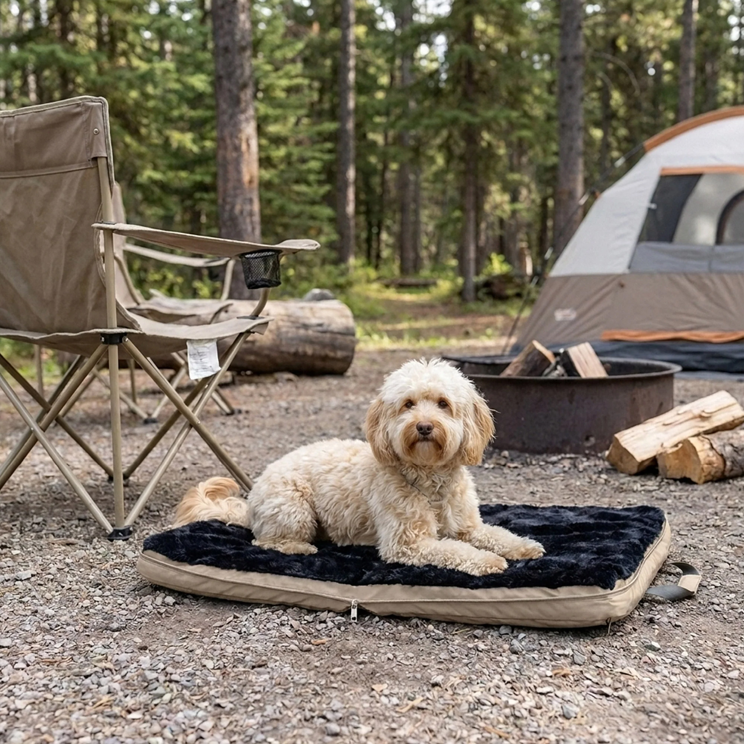 Instachew Gus Travel Pet Bed for Cats & Dogs, Sandy L