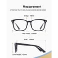 thumbnail image 4 of Blue Light Blocking Glasses Square Computer Eyewear Clear Lens Eyeglasses Frame - Black, 4 of 6