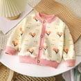 thumbnail image 1 of QIPOPIQ Girls Cardigan Uniform Sweater Long Sleeve Button Down Fall Winter Knit Tops for Kids Clearance, 1 of 3