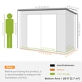 thumbnail image 3 of Outsunny 8 x 4FT Metal Garden Storage Shed with 2 Vents, Light Grey, 3 of 9