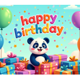 thumbnail image 3 of Happy Birthday Flaming Backdrop Decoration Banner Party Supplies Photography Props Celebration Decor Background Event Display, 3 of 3