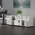 thumbnail image 2 of Winsome Halifax Ensemble d'Armoires 3 Pcs avec Tiroir de Classement Fini Blanc, 2 of 9