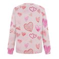 thumbnail image 5 of Qertyioot T-Shirt Graphique pour Femmes de la Saint-Valentin à Manches Longues, Chandail Mince Imprimé Décontracté à Col Rond /, 5 of 5