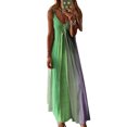 thumbnail image 1 of Julyccc Robe d'Été Sans Manches Teinture sur Nœuds Évasée pour Femme, Robe Longue Maxi de Plage, 1 of 2