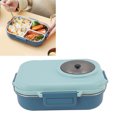 thumbnail image 4 of Thermal Lunch Box, Double Layer Insulated Bento Box 1100ml  For Home For Picnic For Office Blue, 4 of 8