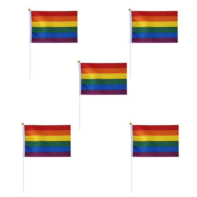 Decorative Flags, Rainbow Flag Polyester Flag, Support Gay Hand Waving Flag, Flags_ Banners & Accessories