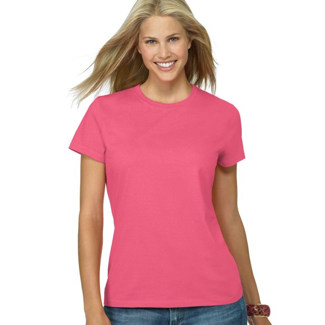 Hanes T-shirt Nano-T pour Femmes, m, Rose Vif