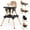 Coffee, variant on Babyjoy 6-in-1 Baby High Chair Infant Wooden Convertible Chair with Building Block Table Gray