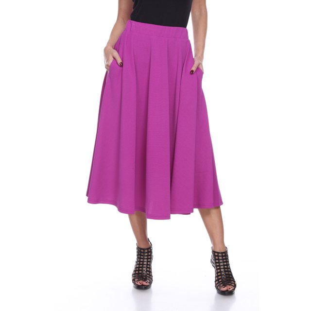 White Mark Jupe Midi Évasée Tasmin pour Femmes