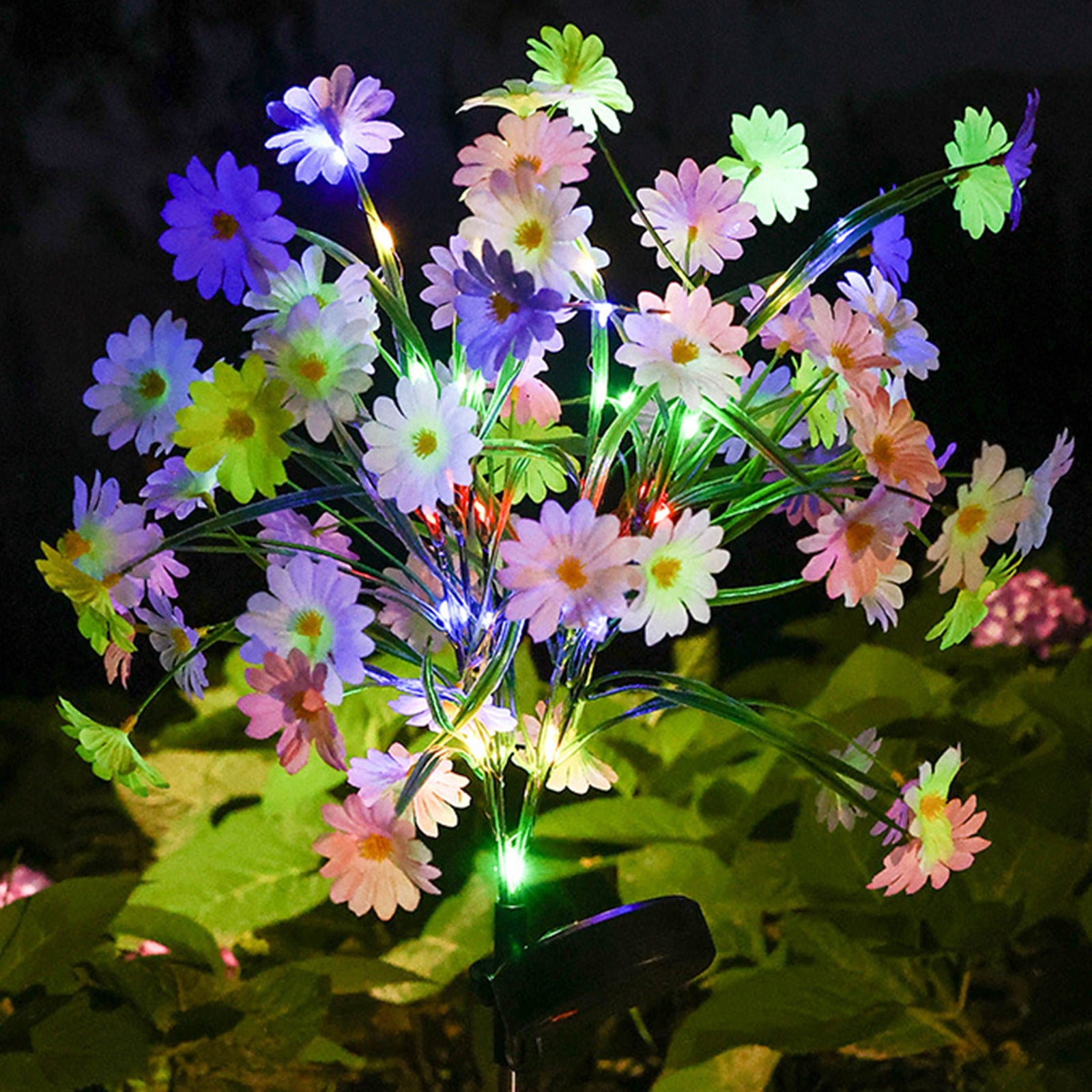 Solar Flower Lights Outdoor, Solar Garden Stake Lights Auto On/Off, Decorative LED Solar Flowers for Garden Patio Walkway Fence