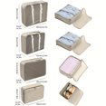 thumbnail image 3 of YOPTOP 9-Piece Set of Large Capacity Travel Pack Cubes  Lightweight Travel Luggage Organizers - Portable Clothes Storage Bags - Easygoing Casual Travel Bags - Made of Polyester,Black 9 Pieces, 3 of 6