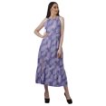 thumbnail image 2 of Moomaya Robe Imprimée Femme Fête Mariage Tenue de Fête Col Licou Robe Maxi en Rayonne, 2 of 4