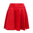 thumbnail image 5 of LNGOOR Jupe Patineuse Mini Plissée Extensible Décontractée pour Femmes avec Shorts Basique Polyvalente Taille Haute, 5 of 5