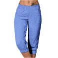thumbnail image 1 of tarylea Womens Capri Pants Stretchy Drawstring Low Rise Jogger Pants Soft Comfy Lounge Cropped Yoga Pants with Pockets, 1 of 4