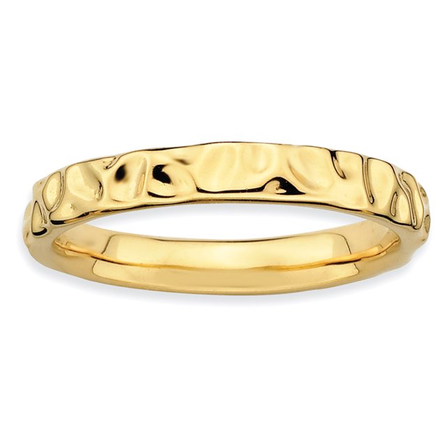 Bague Plaquée Or en Argent Sterling Stackable Expressions Taille 6