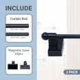 thumbnail image 4 of Adjustable Magnetic Curtain Rods for Mental Appliance Doors Windows to Champagne Window Rods Easy Installation Toilet Towel Bar MultiUseful (in Champagne ), 4 of 7