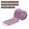 thumbnail image 2 of Unique Bargains 2 Yards Sew Stitch on Cone Spikes Studs, 12Rows Plastic Flat Back Spike Rivet Punk Trim Ribbon, Pink, 2 of 6