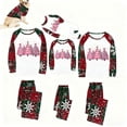 thumbnail image 2 of RXMEKW Ensemble de Pyjama Assorti pour la Famille Manches Longues à Carreaux pour Hommes Femmes Enfants Rouge, 2 of 5