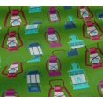 thumbnail image 5 of oneOone Tissu Jersey Coton Vert Rétro Lanterne Matériel de Couture Imprimé Tissu au Mètre 58 Pouces de Large, 5 of 5