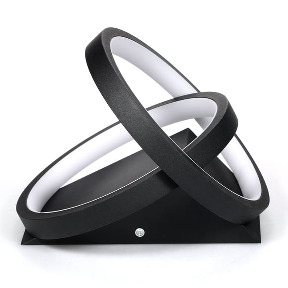 yeacher Modern Scandinavian Round LED Ceiling Light with Triangular Base, 3-Color Adjustable (Cool/Warm/Neutral White), 110V-240V, Black, Ideal for Hallways & Entrances