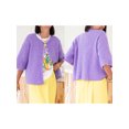 thumbnail image 2 of FOCUSNORM Cardigan Tricoté pour Femmes Automne Manches Mi-Longues Col Rond Couleur Unie Boutonné Tricoté, 2 of 7