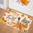 thumbnail image 4 of Yhmxh Bathroom Rugs Thanksgiving Kitchen Thickened Mat Pumpkin Oil Absorbent Foot Mat Thanksgiving Family Decoration Door Mat Home Multifunctional Pattern Mat Living Room Rug Bath Mat, 4 of 6