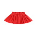 thumbnail image 1 of Girl Mini Skirt Solid Color Faux Leather Pleated Skirt, 1 of 5