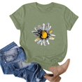 thumbnail image 5 of Ovbmpzd Comfy Ladies Tops Short Sleeve Green Funny Pullover Graphic Tees Womens Blouse L, 5 of 5