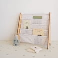 thumbnail image 2 of 3 Sprouts Recycled Fabric Kids Book Rack Storage Bookshelf Organizer in Ivory Blueberry for Ages 3+, 2 of 5