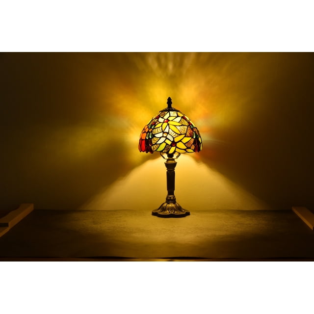 Tiffany Style Desk Lamp Table Lamp Bedroom Stained-Glass Bronze 14.5'' Height