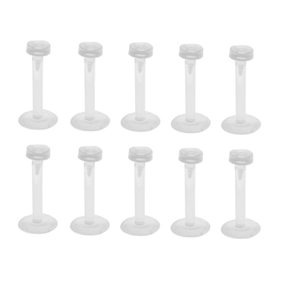 10 Pcs Oreilles Cloutées en Acrylique Labret Lèvres Corps Bijoux 16g pour Femmes Hommes