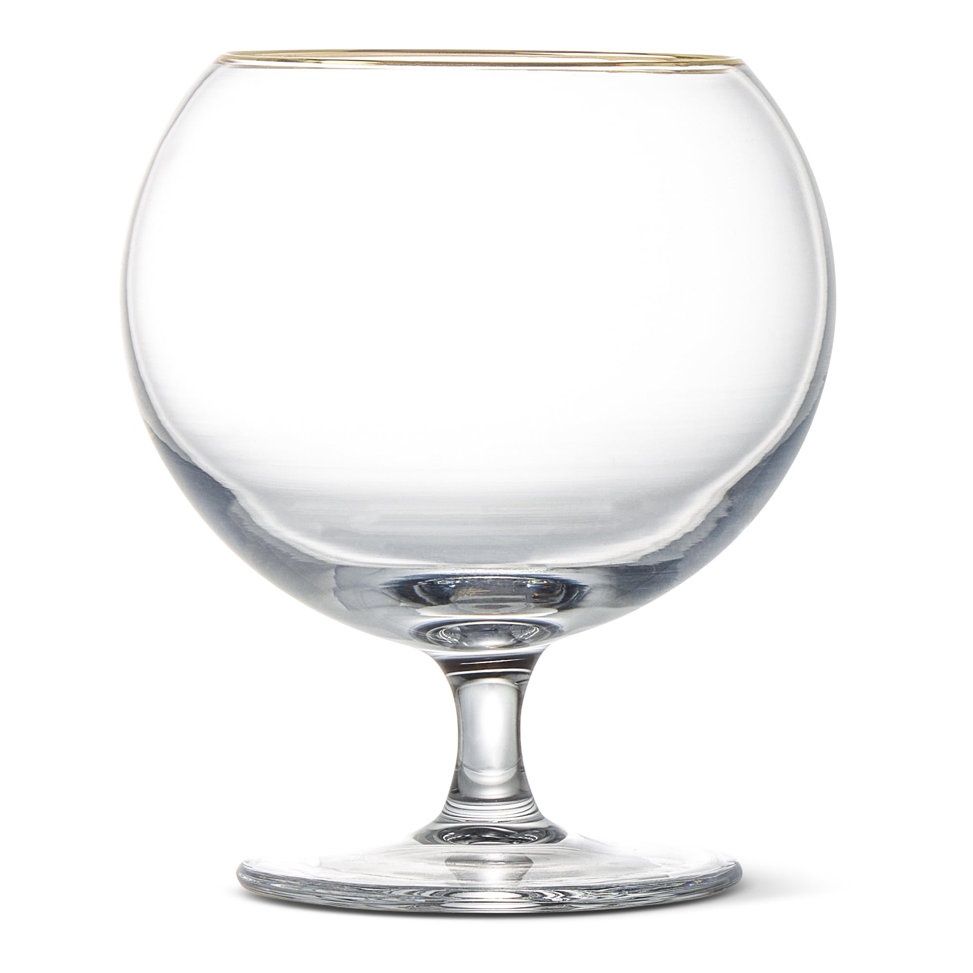 Thyme & Table 16 fl oz Sphere Bourbon Glass with Gold Rim, 2 Pack