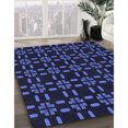 thumbnail image 3 of Ahgly Company Machine Washable Indoor Rectangle Transitional Night Blue Area Rugs, 2' x 5', 3 of 7