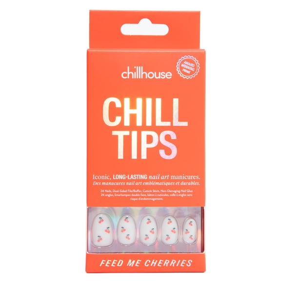 Chillhouse - Ongles à coller - Ovales - Feed Me Cherries - 30 ongles