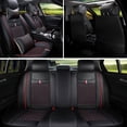 thumbnail image 3 of Maidao Car Seat Covers Leather for SEAT for Altea 2004-2015 5 Seats Waterproof Soft Front Rear Cushion Protector with Pillow and Headrest Black and Red, 3 of 6