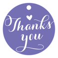 thumbnail image 1 of 100 PCS Personalized Thank You Hang Tags Custom Wedding Favors Gift Circle Paper Tags, 1 of 1
