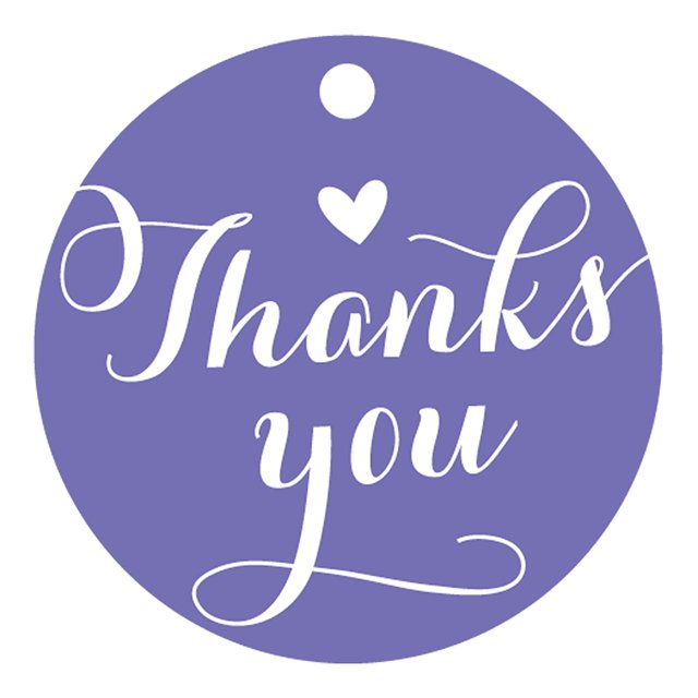 100 PCS Personalized Thank You Hang Tags Custom Wedding Favors Gift Circle Paper Tags