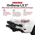 thumbnail image 3 of Yakima Porte-Vélo OnRamp LX avec Rampe et Sangles de Roues pour Récepteurs d'Attelage de 2 Pouces, 3 of 8
