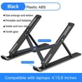 thumbnail image 4 of Laptop Stand Adjustable Plastic Laptop Holder holder; adjustable laptop stand; Portable Folding Notebook Computer Stand, Black, 4 of 10