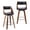 Brown + Black, variant on Wood Swivel Bar Stools Set of 2, Mid-Century 26 Inch Counter Height Barstools with Backrest and Foot Ring for Home Bar Dining Room Kitchen Island Coffee Shop