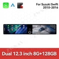 thumbnail image 3 of ZWNAV Dual 12.3 inch For Suzuki Swift 2010-2016 GPS Navigation Android 13 Car Radio CarPlay Multimedia Player Head Stereo Unit HD Screen, 3 of 11